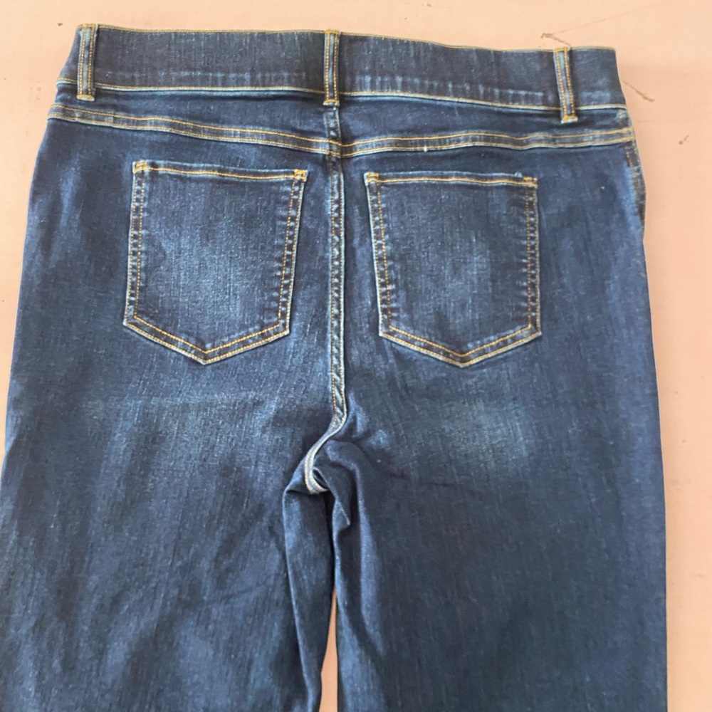 Spanx XL Tall Flare Jeans Slimming Flared Denim Medium Wash Mid High Rise - Picture 5 of 12